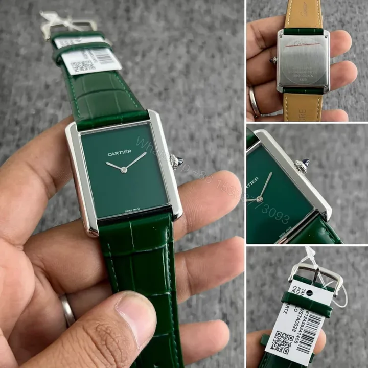 View 1 of Cartier Tank Must Silver Green WSTA0056 Quartz 40mm