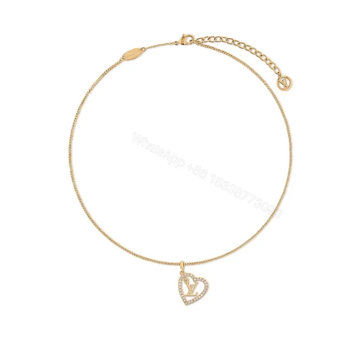 View 1 of LOUIS VUITTON MY LV HEART NECKLACE GOLD TONE M02389