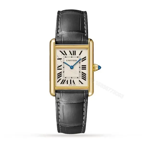 View 1 of Replica Cartier Tank Louis Men Quartz White Alligator Watch WGTA0067