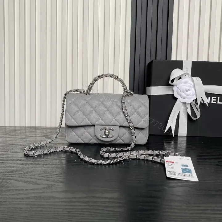 View 1 of Quilted Lambskin Flap Bag: Modern Luxury, Chain Strap