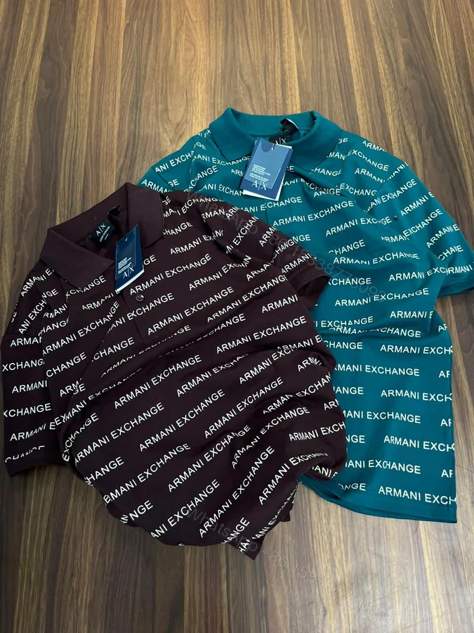 View 1 of First Copy Armani Exchange Store Article – Premium Collar Neck T-Shirt