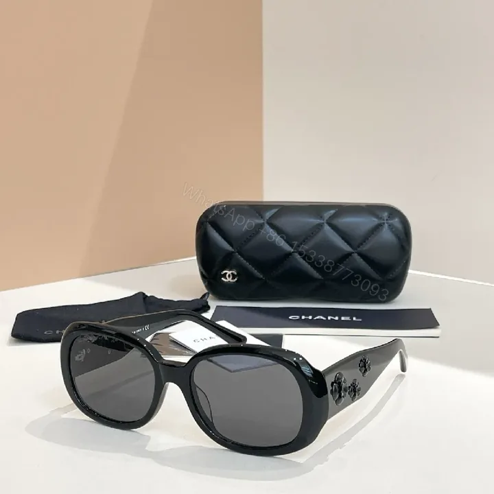 View 1 of Gradient-Charcoal Sunglasses with Quilted Case – Oversized Acetate, Luxe Style