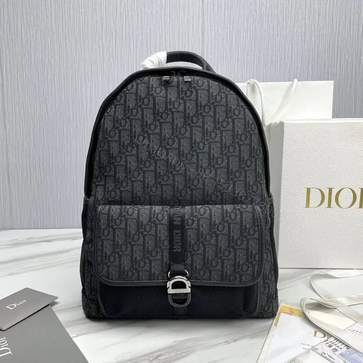 View 1 of Monochrome Luxe Dior-Style Daypack: Structured Signature Texture