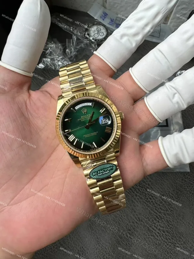 View 1 of Rolex Day-Date M228238-0069 1:1 Replica Green Gradient Dial 40MM 3255 Movement Presidential Bracelet Super Clone Watch