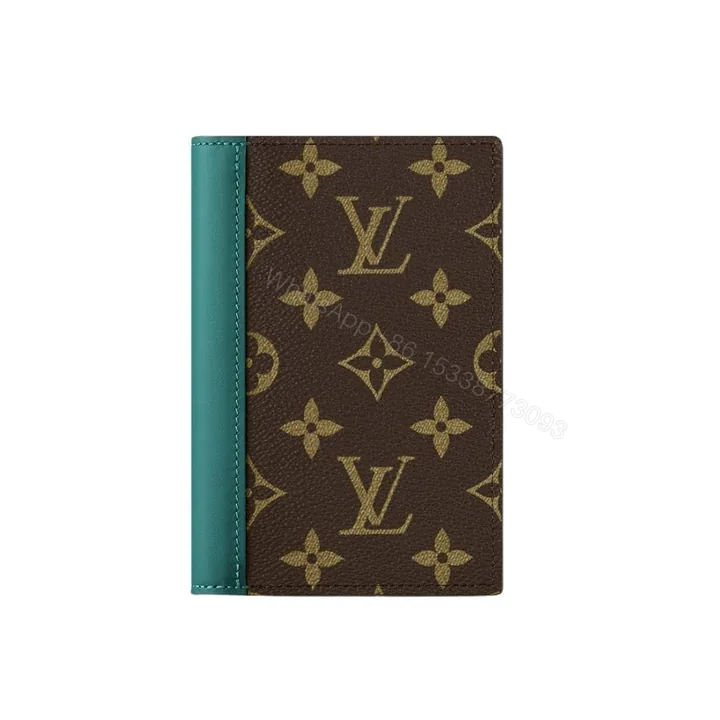 View 1 of Louis Vuitton Passport Cover Monogram Macassar Borneo Green 14Cm M12823