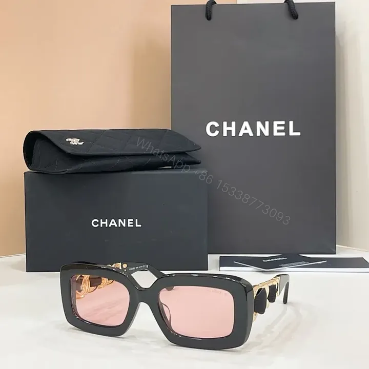 View 1 of Oversized Square Sunglasses with Black Acetate + Rose Lens, Quilted Detailing, UV400, Luxury Style