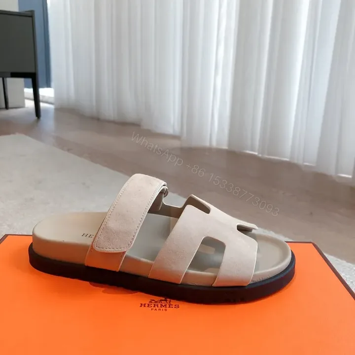 View 1 of Soft Sand HermÃ ̈s-Inspired Slide: Elevated Comfort Sandal