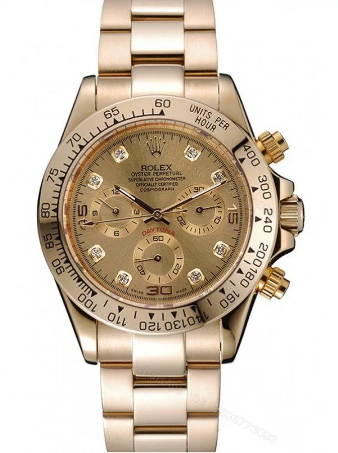 View 1 of Replica Rolex Daytona Gold Dial 1454245