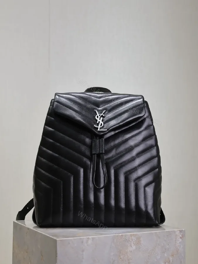 View 1 of Structured Quilted Backpack with Luxe Texture - City-Ready, Durable