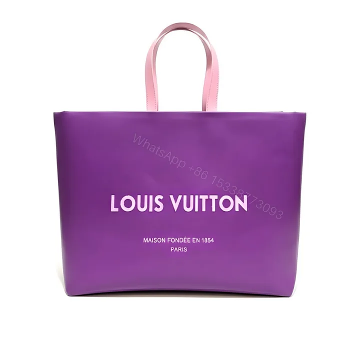 View 1 of Louis Vuitton MM Shopper Tote Bag Violet 41Cm