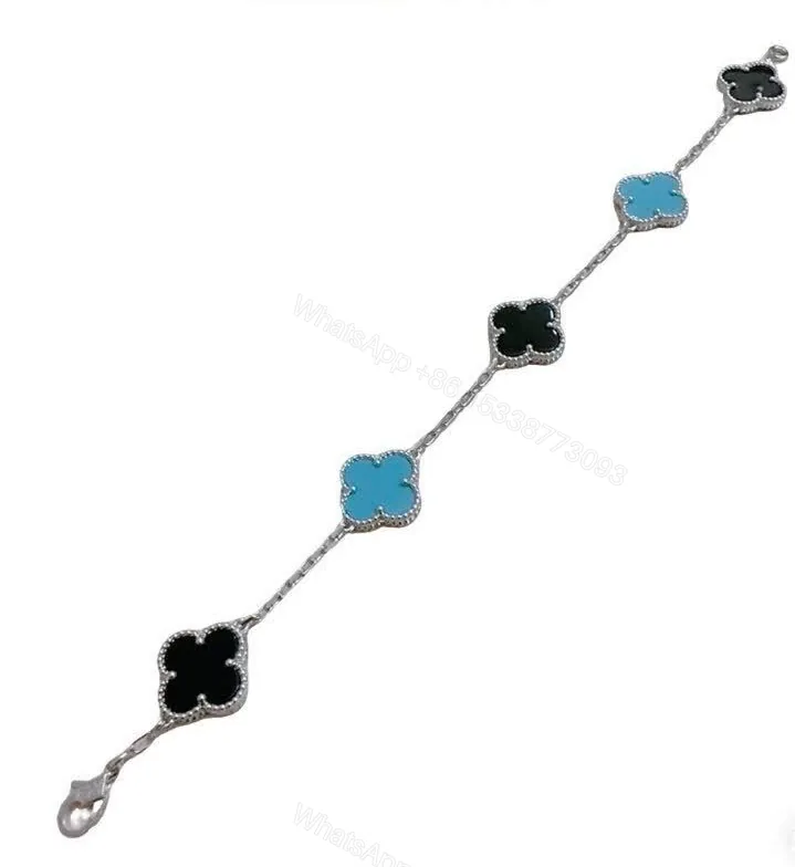 View 1 of Van Cleef Replica Alhambra Onyx & Agate Bracelet VF963