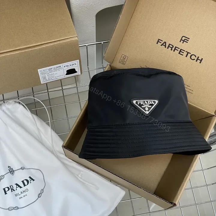 View 1 of Prada Nylon Bucket Hat: Sleek City Luxe silhouette