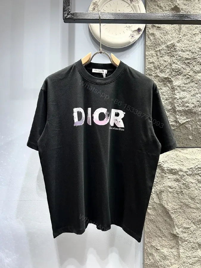 View 1 of Black Cotton Tee — Subtle Luxury Graphic Top