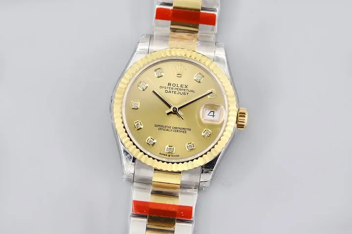 View 1 of Rolex Datejust 31 178313 Diamond Champagne Dial Oyster Bracelet Watch 178313-0041