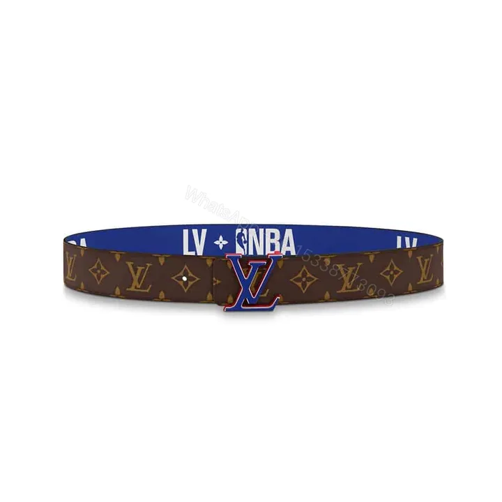 View 1 of LOUIS VUITTON X NBA 3 STEPS 40MM REVERSIBLE MONOGRAM CANVAS BELT – B82