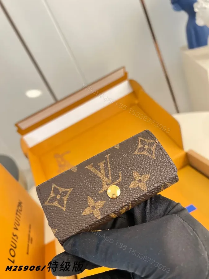 View 1 of Compact Monogram Wallet: Durable Lux-Covered Cardholder