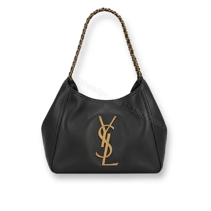 View 1 of Saint Laurent Chain Hobo Bag Black 30cm