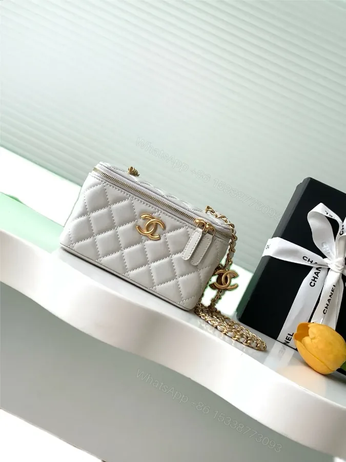View 1 of Quilted Crossbody: Luxury Silver-Tone Hardware, Compact Style
