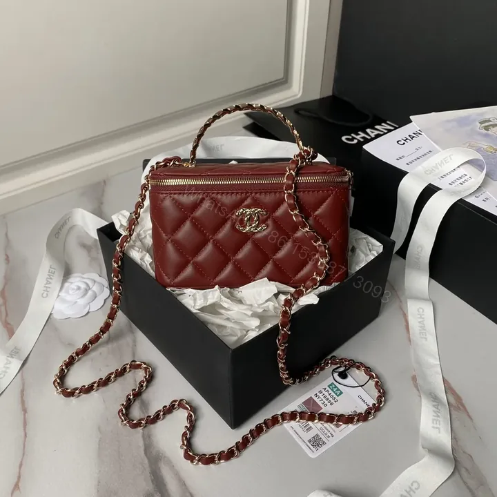 View 1 of Chanel 22B Small Flap Bag Gem Chain Dust Pink