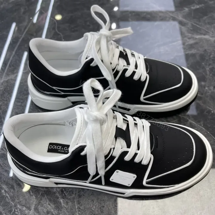 View 1 of Monochrome High-Tops: Italian Leather, Luxe Contrast Sneakers