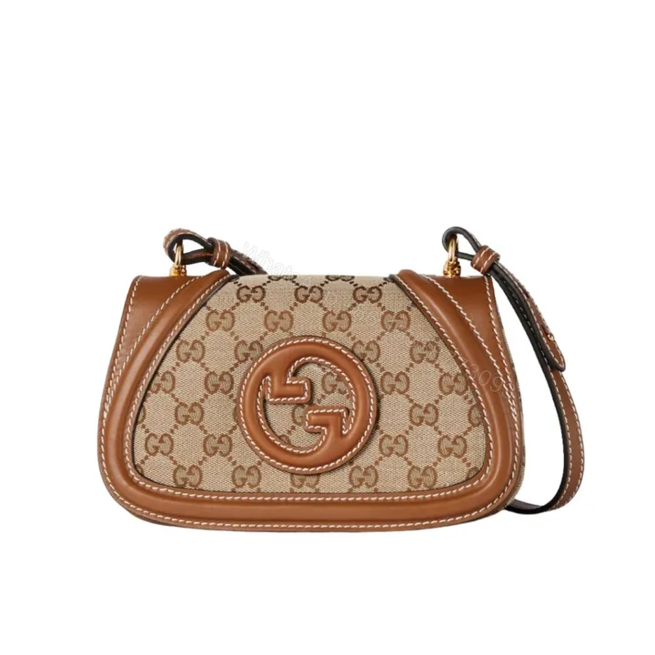 View 1 of Gucci Blondie Mini Shoulder Bag Beige And Brown 22Cm 815700 HAAKG 9755