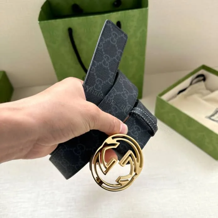 View 1 of GUCCI BELT WITH INTERLOCKING G BUCKLE 3.8CM – B105