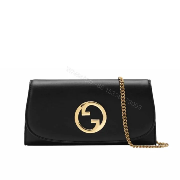 View 1 of Gucci Blondie Continental Chain Wallet Black ‎21Cm 725215 UXX0G 1000