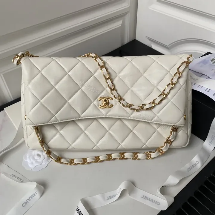 View 1 of Chic Quilted Flap Bag: Gold Chain, Everyday Luxury