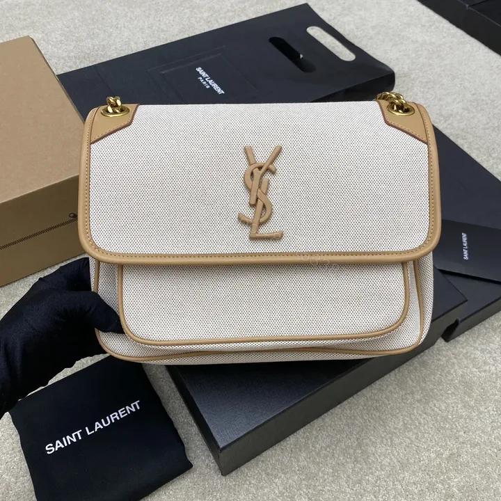 View 1 of Yves Saint Laurent YSL Niki Bag Natural Canvas