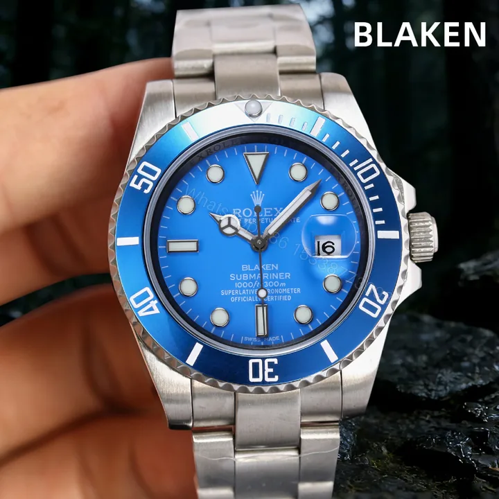 View 1 of 一比一Rolex Blaken藍面改裝水鬼腕錶 高仿機械男錶潮流運動款