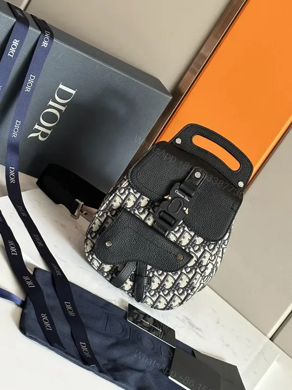 View 1 of Monogram Belt Bag: Dior-Inspired Leather Trim, Compact