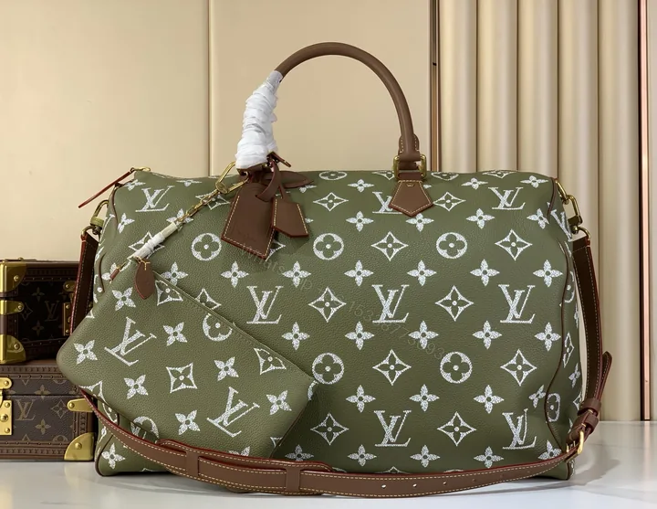 View 1 of LV一比一Keepall Bandoulière 50手提旅行袋 橄欖綠老花