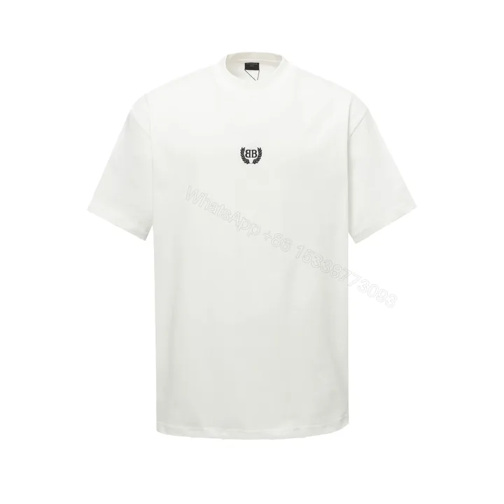 View 1 of Balenciaga 高仿男款白色刺繡T恤 簡約風格夏日百搭款