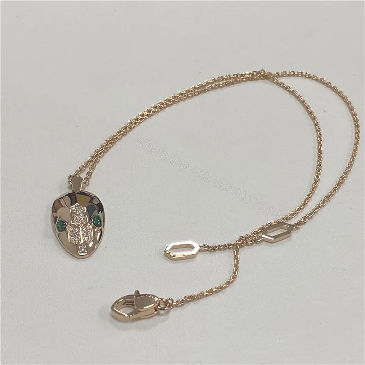 View 1 of Bulgari Serpenti Necklace Malachite And Diamonds