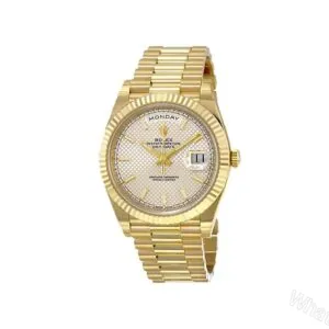 View 1 of Rolex Day-Date 36 128239 Super Clone : 36mm White Gold Silver Diagonal Dial