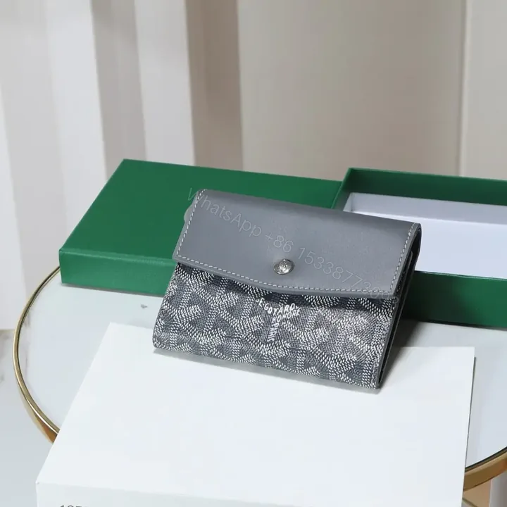 View 1 of 高仿Goyard*STGABR4拼色三折式錢夾錢包灰色免檢版