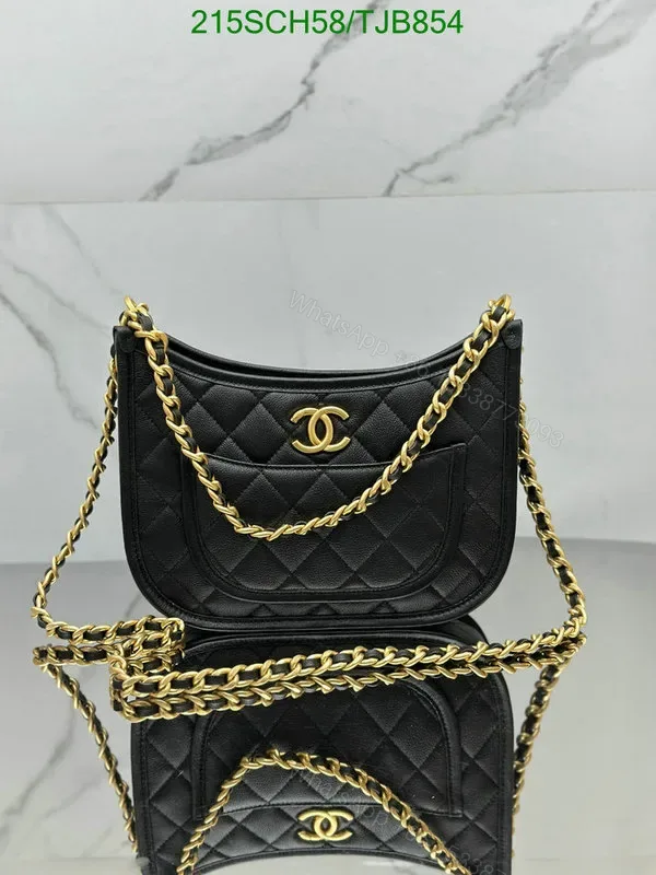 View 1 of Chanel 24S Black Hobo Bag in Genuine Leather EZ2584