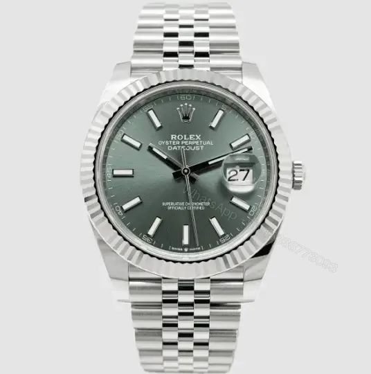 View 1 of Mint Green Replica Rolex Datejust 2022