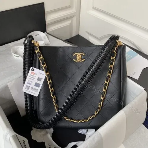 View 1 of Chanel 23A Hobo Calfskin Black