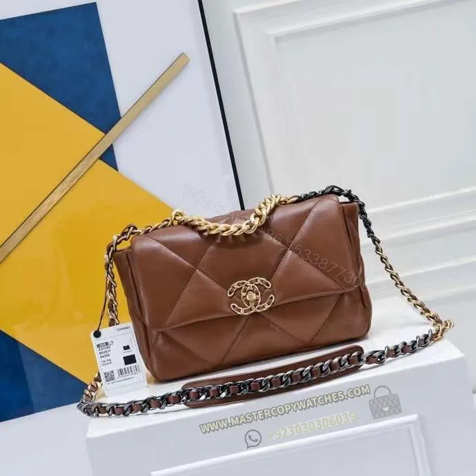 View 1 of Chanel 19 Flap Bag Brown