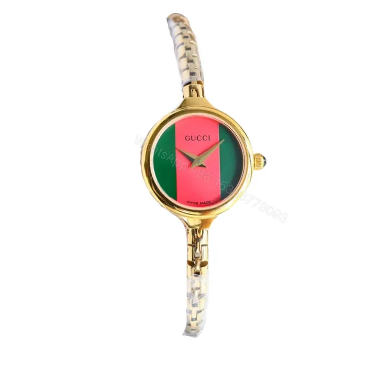 View 1 of Gucci Ladies Watch Round Case With Slim Dial Gold In Multi Color 22Mm