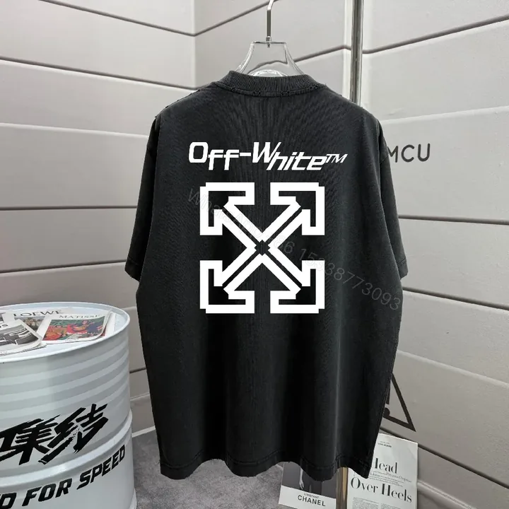 View 1 of Bold Graphic Crewneck Tee: Modern Streetwear Essential with Cross Feature