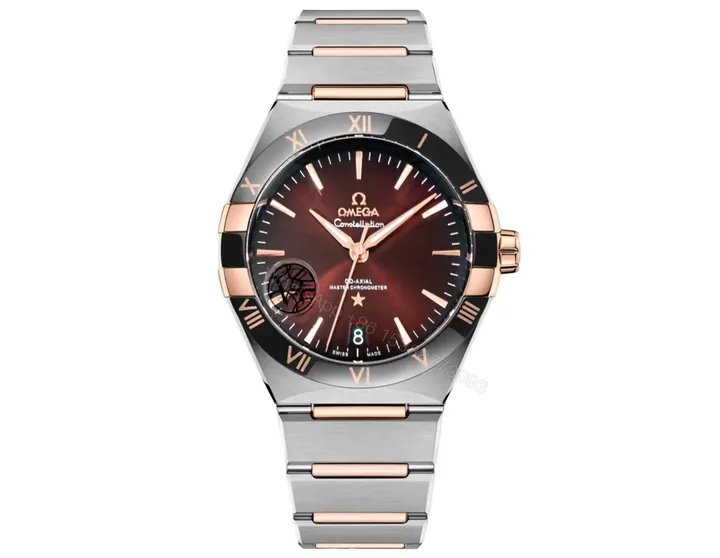 View 1 of Omega Constellation Super Clone Brown Dial Two-Tone Steel Bracelet Premium 41MM OMEGA-CONST-BRN41-TT