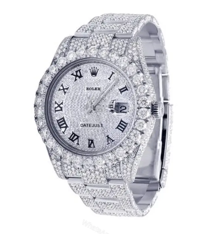 View 1 of Replica Rolex Date Just 116300 All Diamond