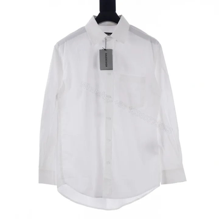 View 1 of 高仿Balenciaga*SS24系列647357七國語言襯衫白色