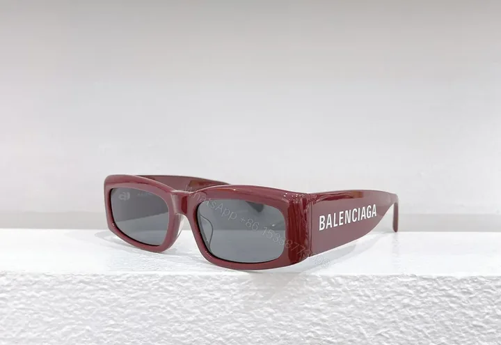 View 1 of Bold Red Frame Sunglasses â€” Balenciaga-Inspired, Unisex Luxe