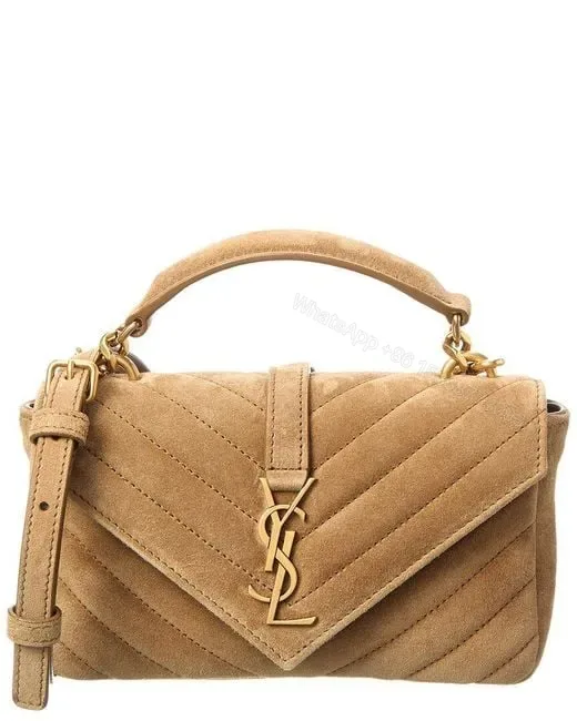 View 1 of Saint Laurent Women’s Brown Mini Suede