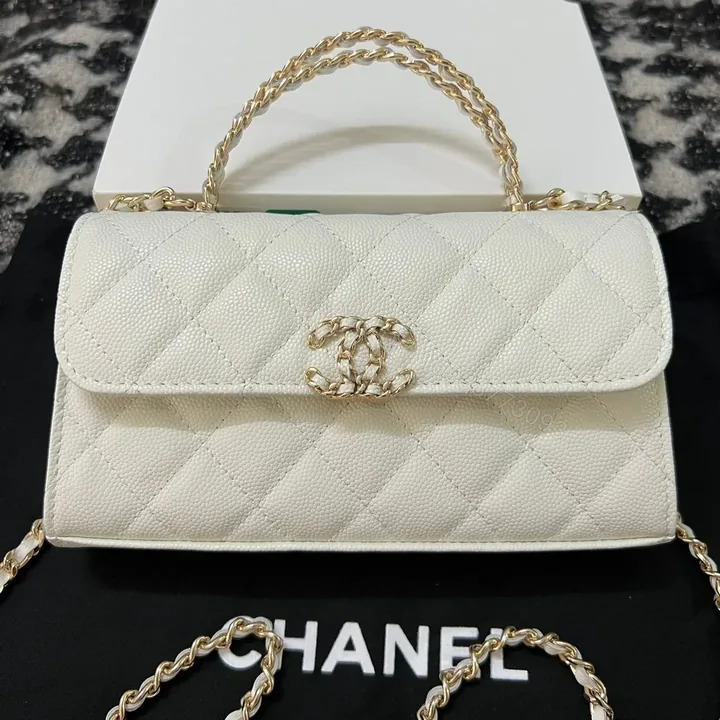 View 1 of CHANEL KELLY 23P CLUTCH WITH CHAIN GOLD HARDWARE
