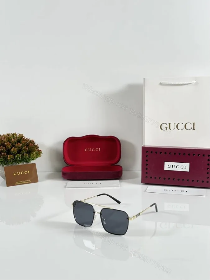 View 1 of First Copy Gucci 6009 Gold Black Sunglasses