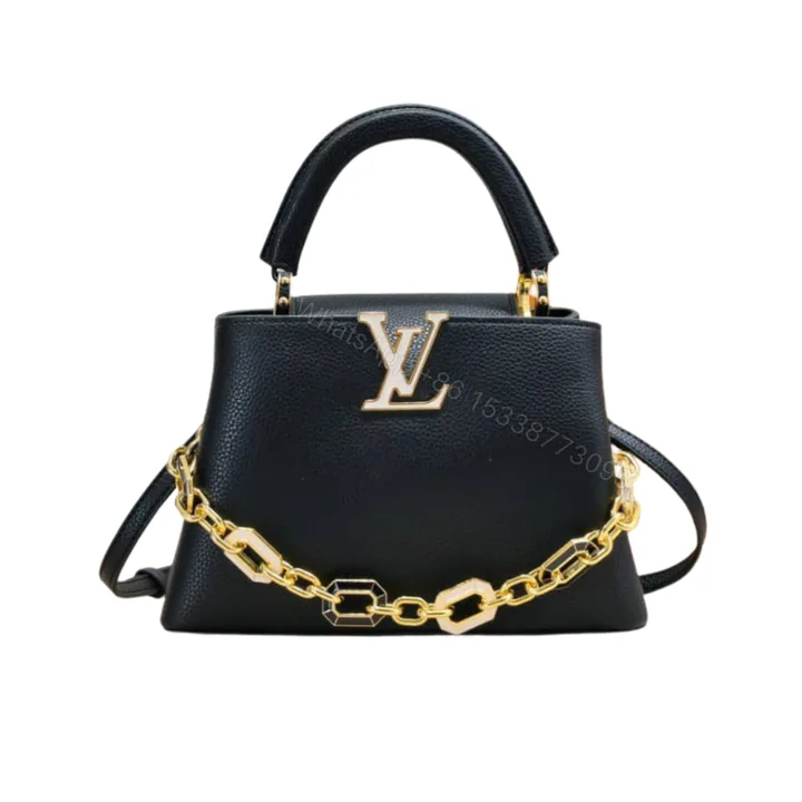 View 1 of LOUIS VUITTON CAPUCINES BB BAG WITH CHARM BLACK 27CM
